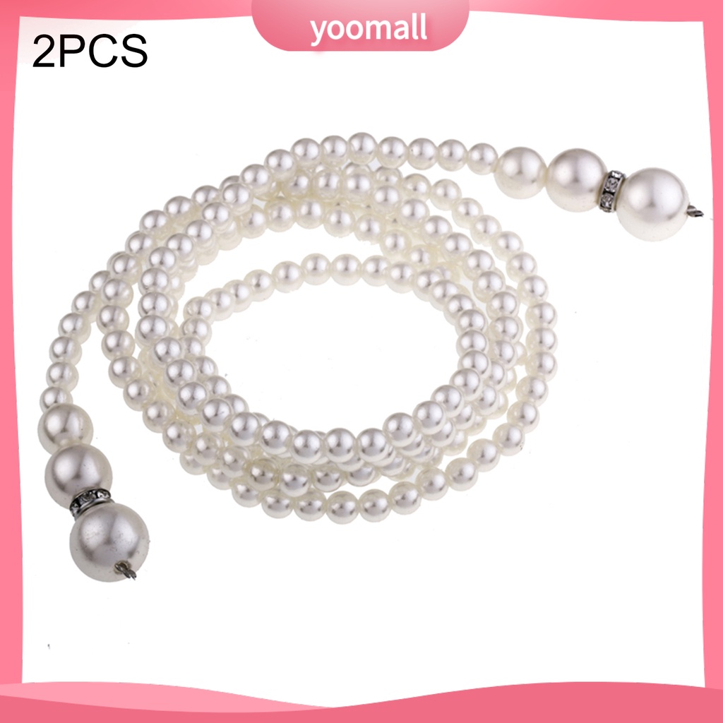 Bộ 2 Vòng cổ Dài Hai Lớp Đính Ngọc Trai Giả Cho Nữ