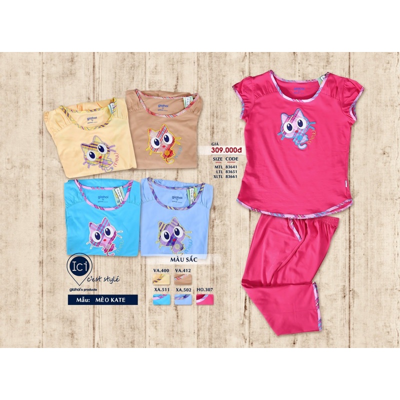 Đồ bộ mặc nhà quần lửng Gia Hồi size XL.