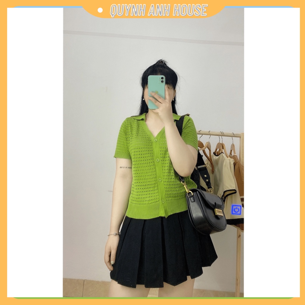 Áo len lỗ cổ đức 3 màu trơn đơn giản, bo gấu dáng áo len polo (kèm ảnh ,video thật ) mặc siêu xinh và cực kì tôn da