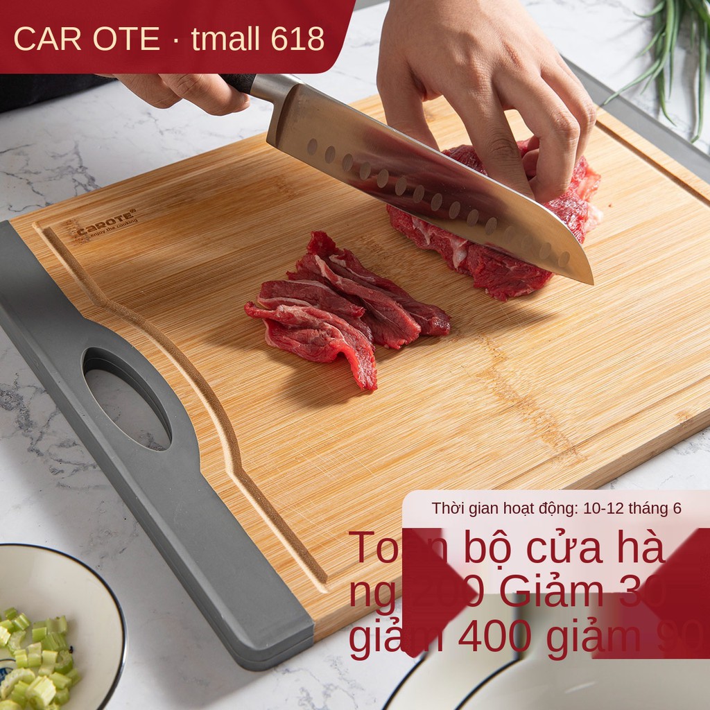 Thớt cà rốt gỗ tre gỗ gia dụng thớt gỗ nhà bếp ký túc xá thịt cắt trái cây thớt thực phẩm bổ sung làm dày thực phẩm