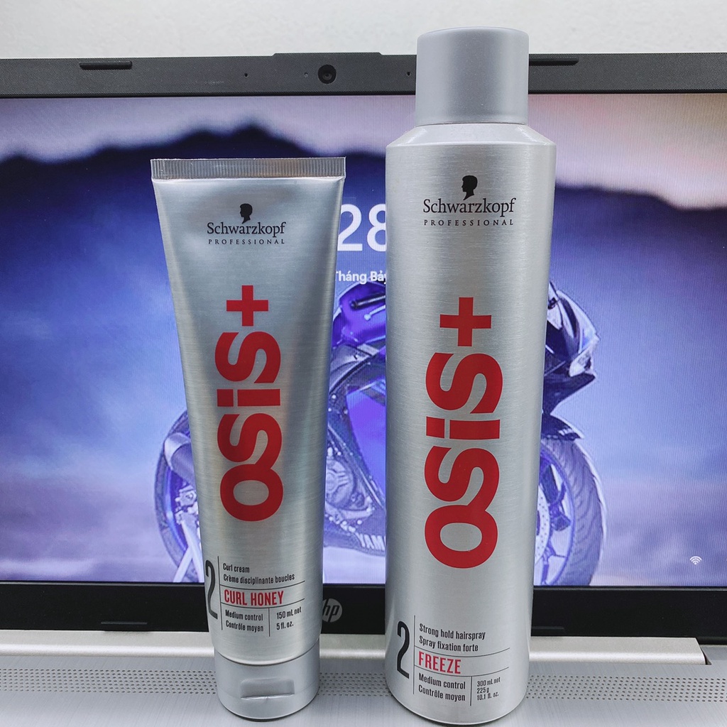 Gel vuốt tóc Osis+ 2Curl Honey150ml,Gôm xịt tóc Osis+ 2 Freeze Finish 300ml
