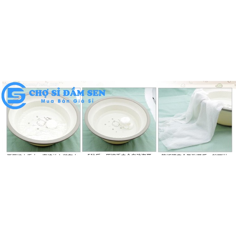 Khăn Tắm Nén 30*60cm Đa Năng. Khăn Du Lịch cotton dùng 1 lần, Khăn Đa Năng Tự Nhiên Thấm Nước Tốt G384-KhanTamNen-Trang