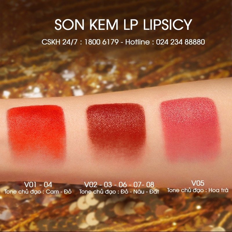 Son Kem LIPSICY Màu Lì Không Chì Mềm Mượt Lâu Trôi Không Nem Dùng Được Cho Bà Bầu 5g Tặng Kèm Son Dưỡng  Cùng Hãng