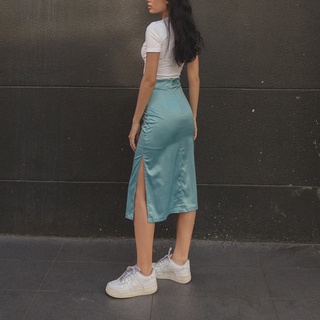 [DELPHINE] chân váy lụa xẻ tà | Eli skirt