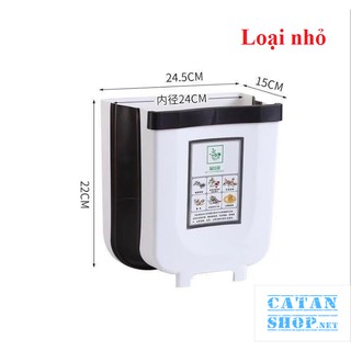 Thùng rác, Giỏ rác VUÔNG gấp gọn treo kẹp tủ bếp nhựa dẻo siêu bền siêu nhẹ cho nhà bếp và xe hơi GD352-ThungracGG-Vuong