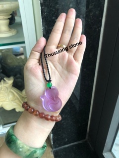 Mặt dây hồ ly thạch anh lưu ly