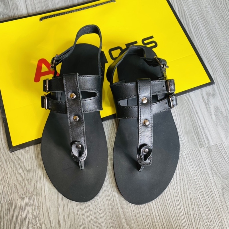 Sandal Unisex, dép quai ngang, dép nam da bò, không thấm nước, êm chân thoải mái  Atshoes XDMM02