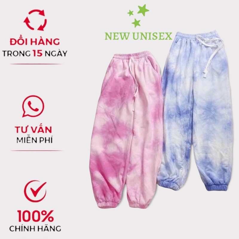 Quần Jogger Nỉ Nữ Loang Màu Hot Trend cá tính , trời trang đường phố [New Unisex]