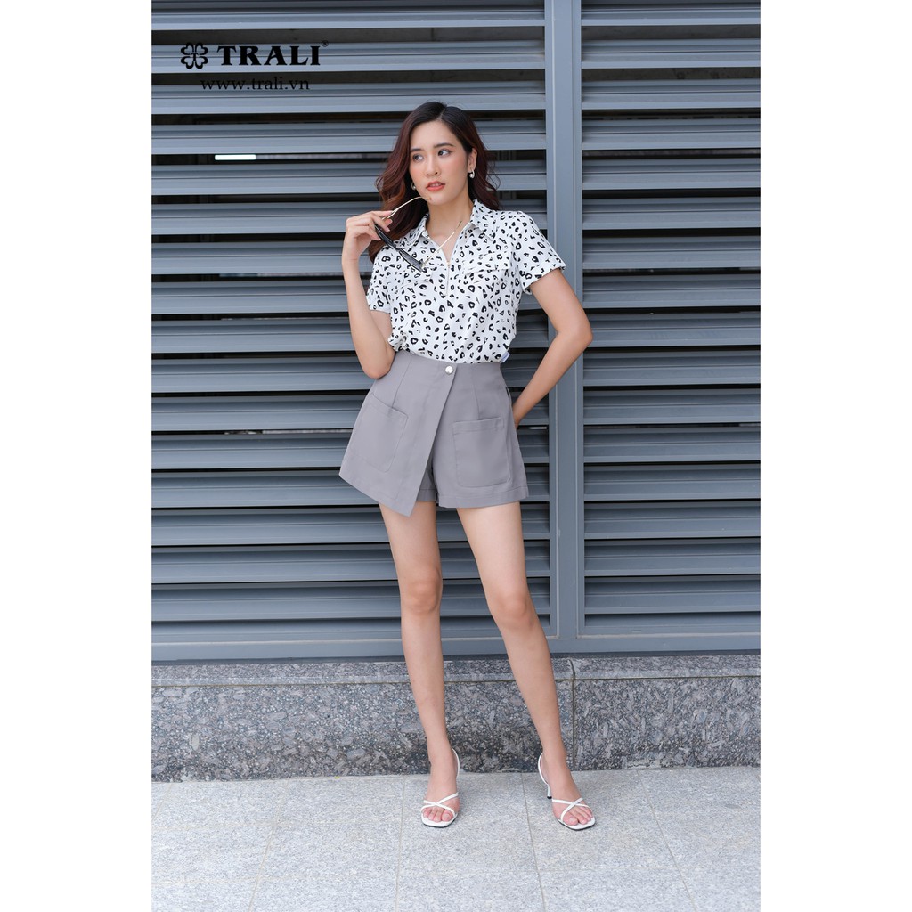 QUẦN SHORT NỮ MÀU GHI TRALI 75009