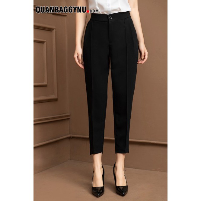 Quần Baggy Nữ Lưng Cao(BIGSIZE  đến 90kg) - Kiểu Quần Tây Nữ Hàn Quốc BASI Dễ Phối Đồ Đi Học - Đi làm - Đi Chơi | BigBuy360 - bigbuy360.vn