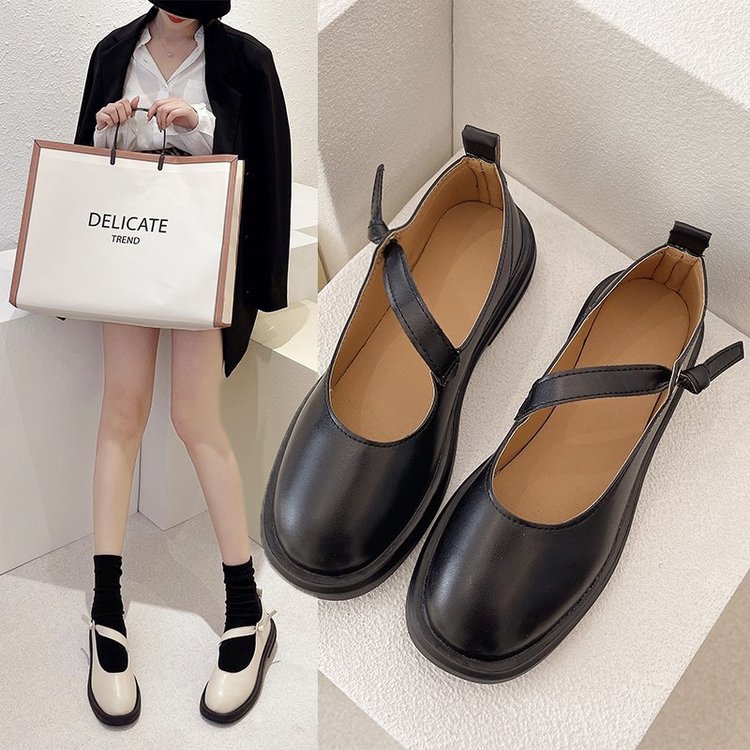 Giày Da Nữ Mũi Tròn Thời Trang Hàn Quốc | BigBuy360 - bigbuy360.vn
