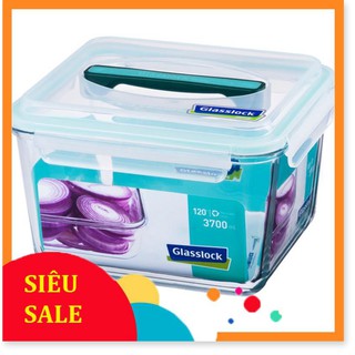 Hộp đựng thủy tinh GLASSLOCK 3700ml có tay cầm MHRB370