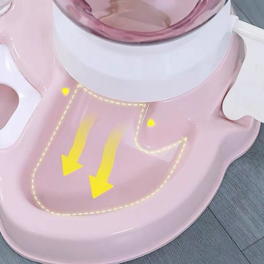 Bộ chén ăn cho chó mèo tự động đạp chân tai thỏ đôi nhựa đựng thức ăn có khay nước, phụ kiện thú cưng Con Mèo Xiêm