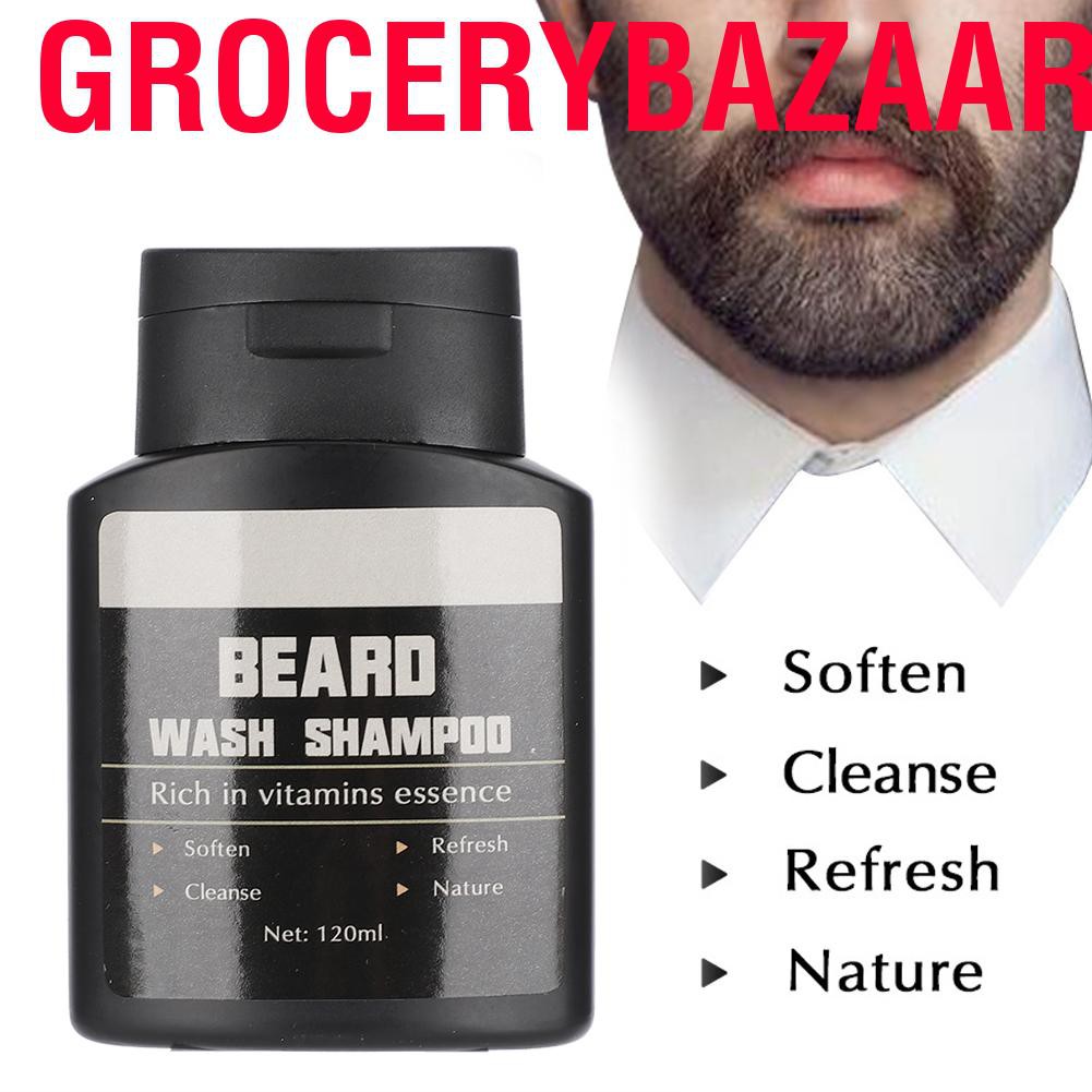 Grocerybazaar 120ml Beard Wash Shampoo Deep Cleaning Moisturizing Liquid