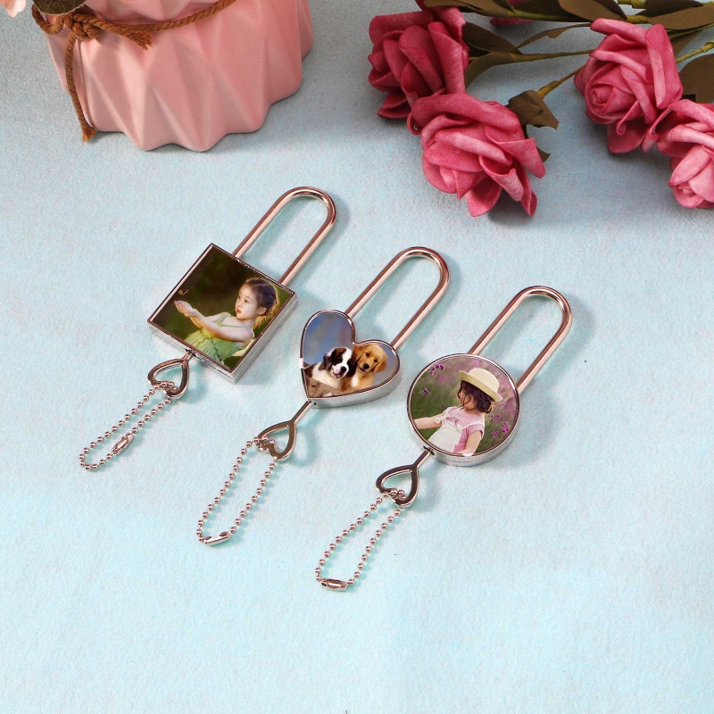 Sa Đầu Khóa Trống Thăng Hoa Hình Trái Tim Trang Trí Cho Sublimat