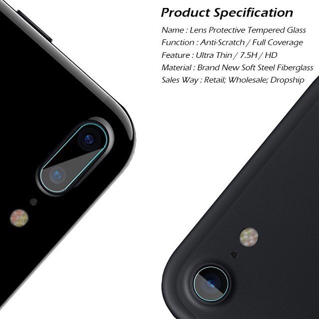 Kính cường lực bảo vệ Camera sau cho Apple iPhone 6 6s Plus Xs Max XR X 8 7 Plus 11 Pro Max