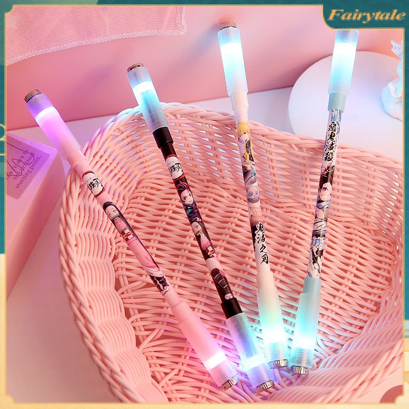 Chống Stress Xoay Viết Sáng Tạo Con Quay Đồ Chơi Quà Tặng Trẻ Em Trưởng Thành Spiner Bút Chống Trơn Trượt Thoải Mái Xoay Viết Ngẫu Nhiên đèn Flash Xoay Chơi Game Bút Gel 【Fairytale】