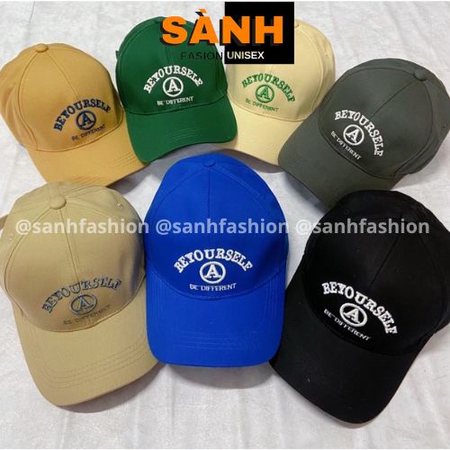 Mũ lưỡi trai thêu chữ BE YOUR SELF Nón kết chất kaki cao cấp thời trang form unisex nam nữ_SÀNH FASHION