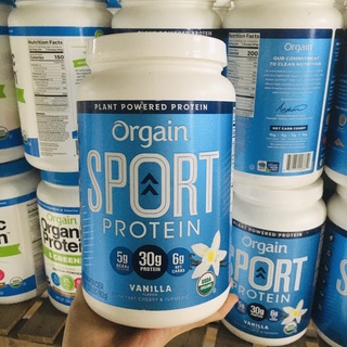 Bột đạm thực vật hữu cơ hàm lượng đạm cao Orgain Sport Protein 912g Date 10.2022