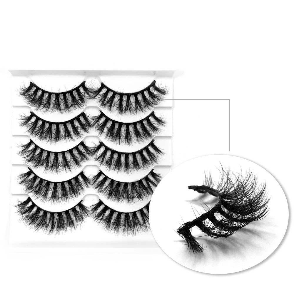 Miquel Set 5 Cặp Lông Mi Giả Bằng Lông Chồn Nhân Tạo Mềm Mại Chất Lượng Cao