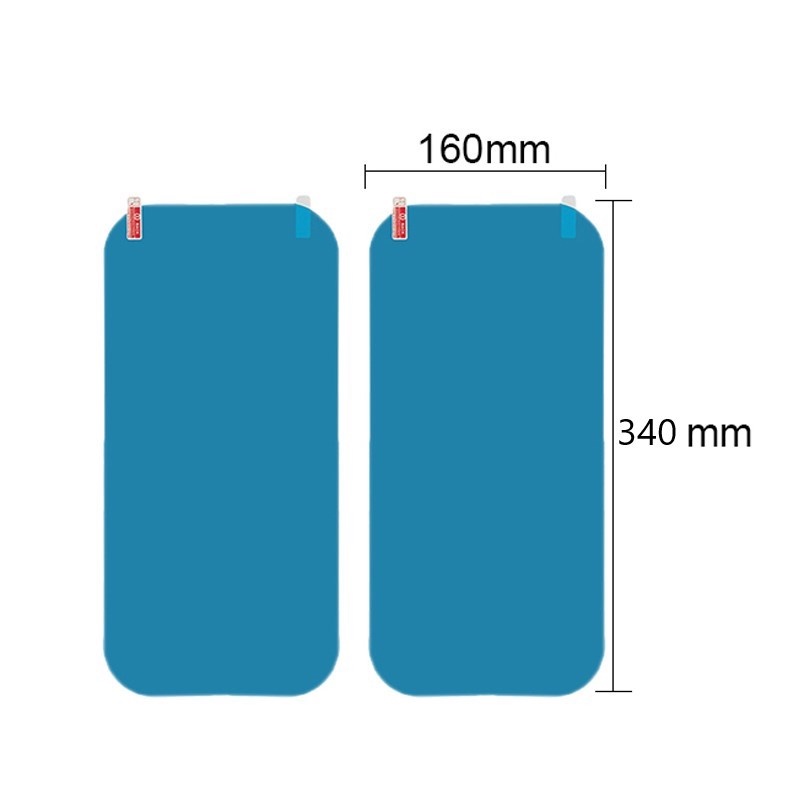 Set 2 Miếng Dán Nano Chống Nước Chống Sương Mù 340*160mm Dán Kính Chiếu Hậu Xe Hơi