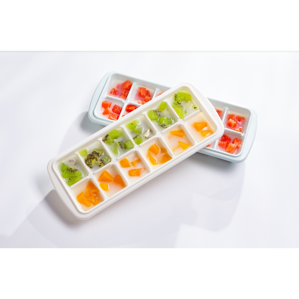 Khay đá vuông 12 viên Kari làm đá, làm thạch, trữ đồ ăn dặm chính hãng Inochi