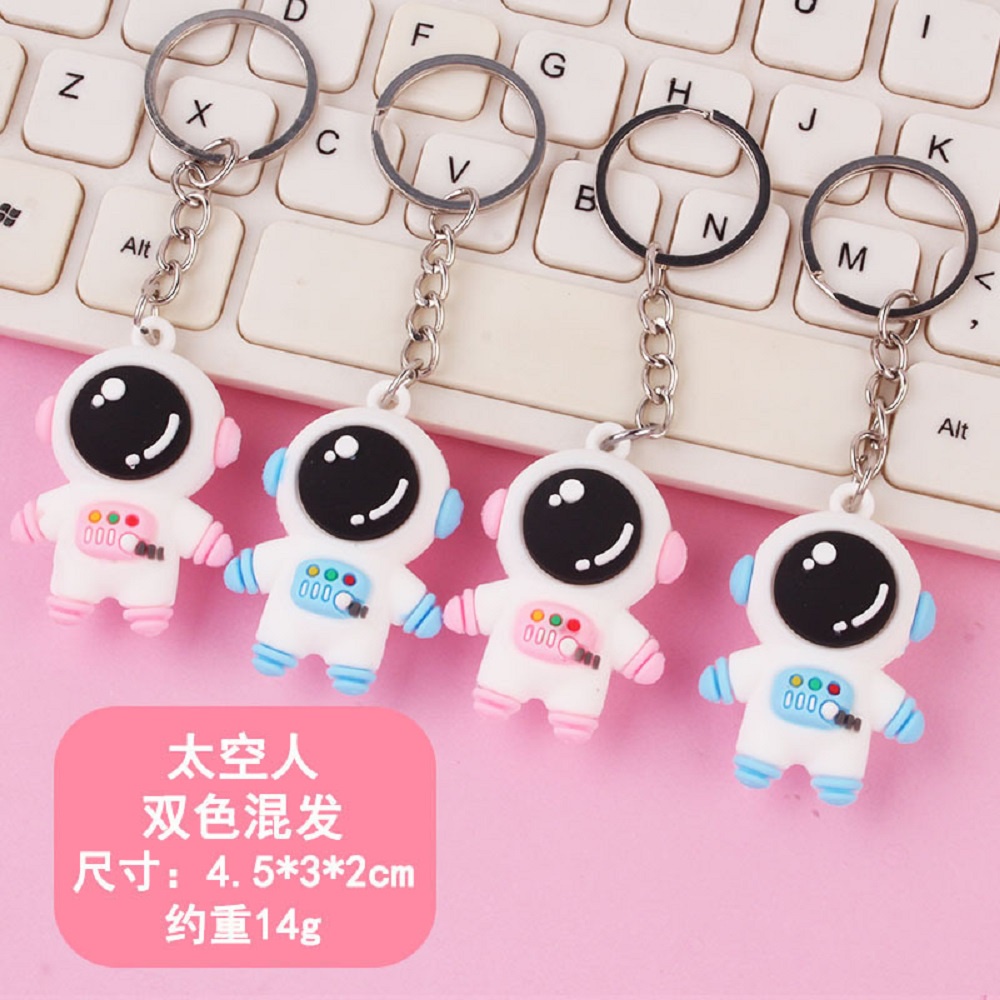 Móc khóa hình phi hành gia hoạt hình 3D sáng tạo dễ thương