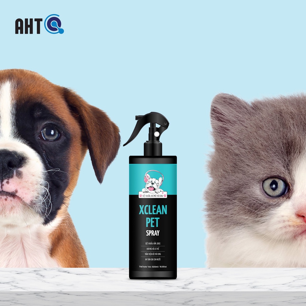 Chai xịt khử mùi hôi thú cưng, khử mùi chó mèo, khử mùi nước tiểu chó mèo, cát vệ sinh-Nano Xclean Pet 500ml