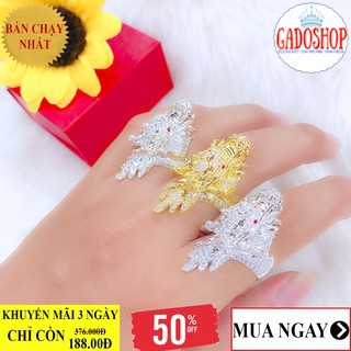 [ SIÊU GIẢM GIÁ ] Nhẫn thời trang nam đầu rồng thiết kế tinh xảo Gadoshop - đeo đi chơi cực sang chảnh