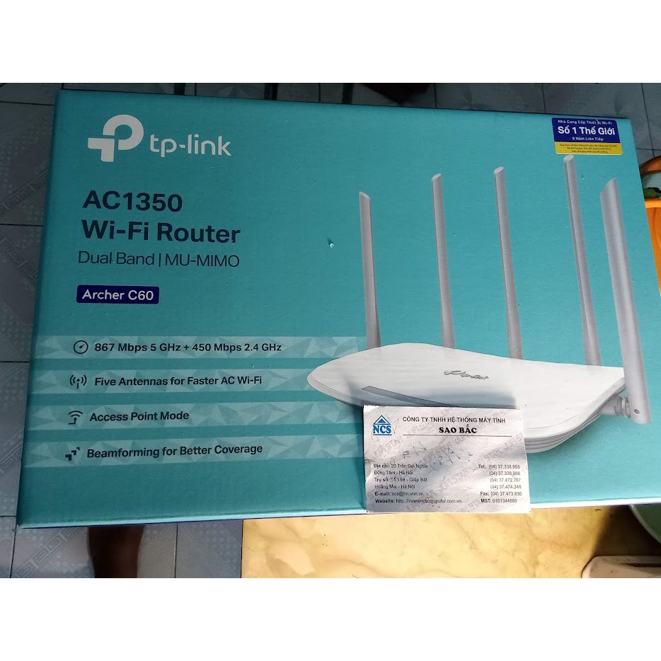 Router Wi-Fi Băng tần kép AC1350 C60