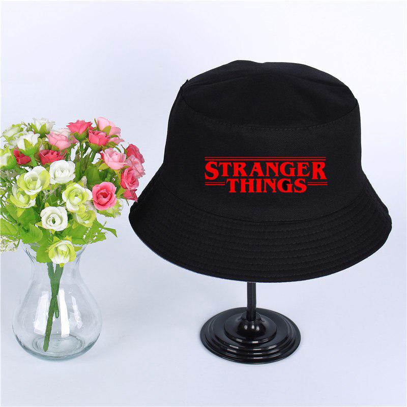 Mũ bucket in logo stranger things thời trang mùa hè cho nam và nữ