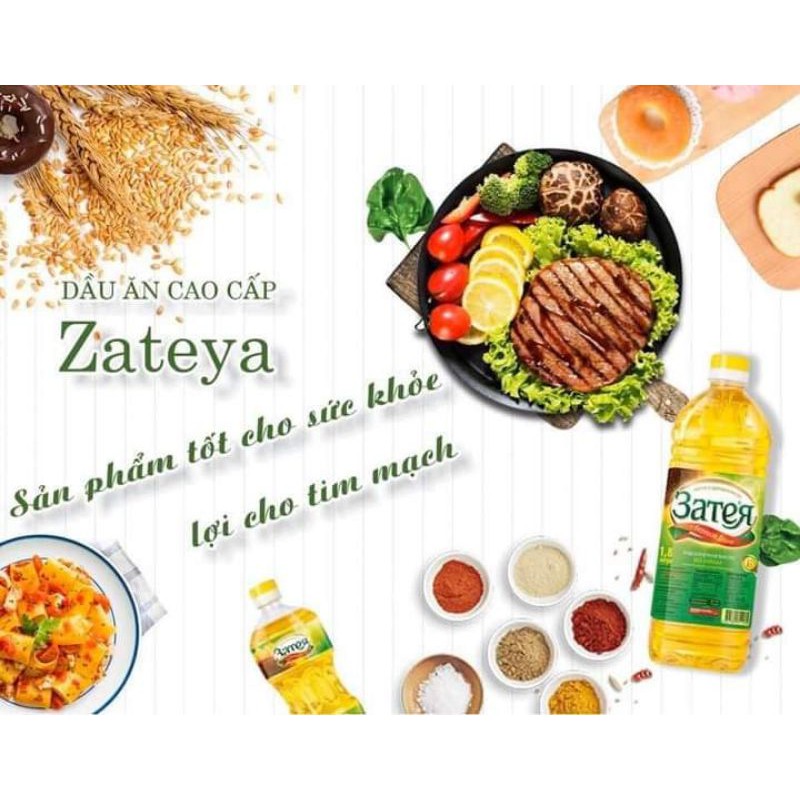 Dầu ăn hướng dương Zareya 1l của Nga