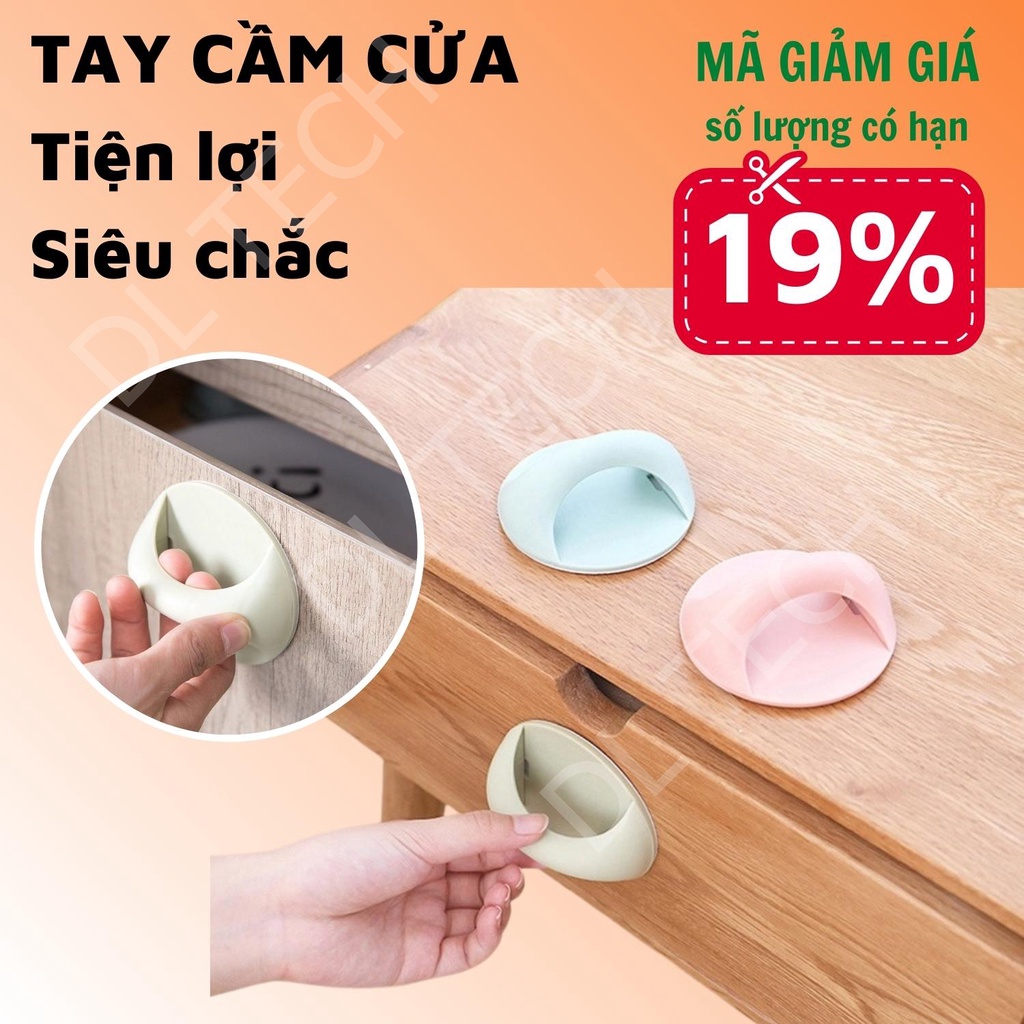 Tay Cầm Nắm Cửa Hình Tròn Dán Tường Thay Thế Ngăn kéo Cửa Phòng Cửa Tủ mã TNC DL TECH