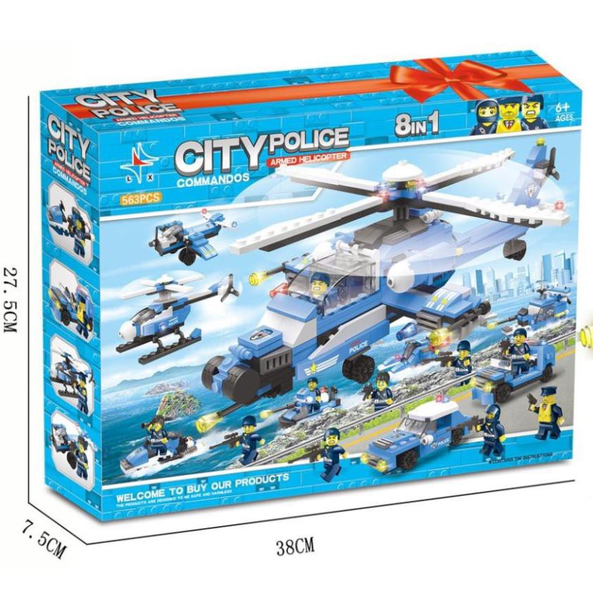 Lắp ráp Ghép Hình Cảnh Sát CITY POLICE 563PCS SP620