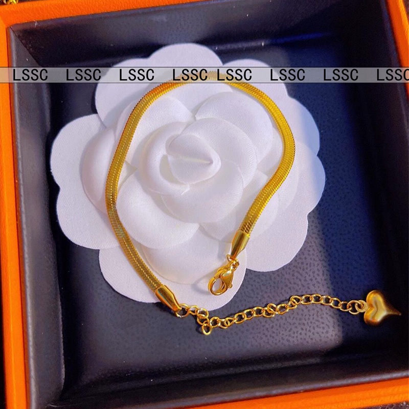 Vòng tay vàng, Lắc tay titan nữ dây mỳ trang sức titan cao cấp siêu bền màu, không han gỉ, không dị ứng