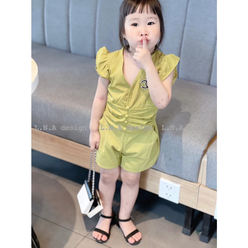 Bộ cộc tay bé gái, set bộ áo cánh tiên 4 cúc bọc sang chảnh cho bé size 15-30kg