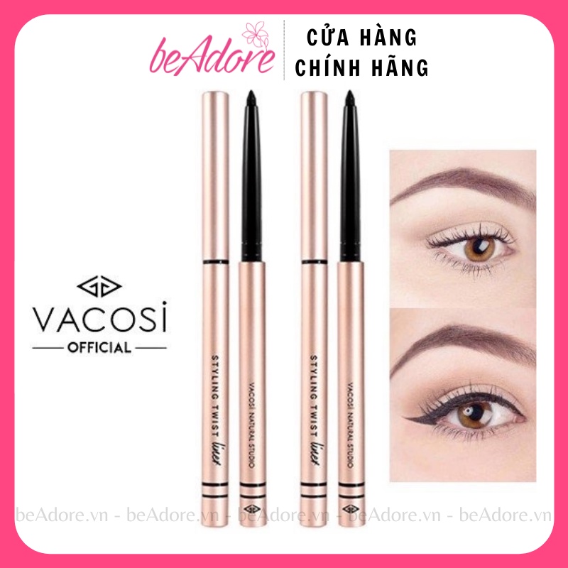 Chì kẻ mắt dạng gel Vacosi Styling Styling Twist Liner