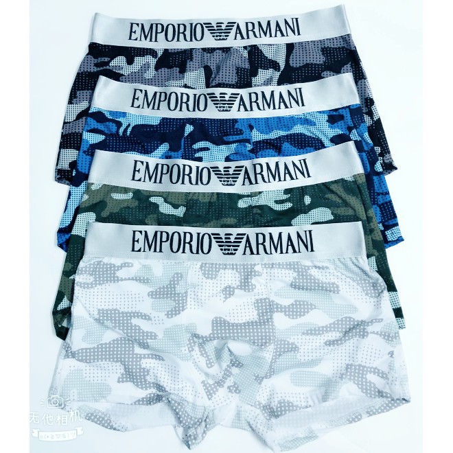 EMPORIO ARMANI 1 Quần Lót Boxer Armani Vải Cotton In Họa Tiết Thời Trang Cho Nam