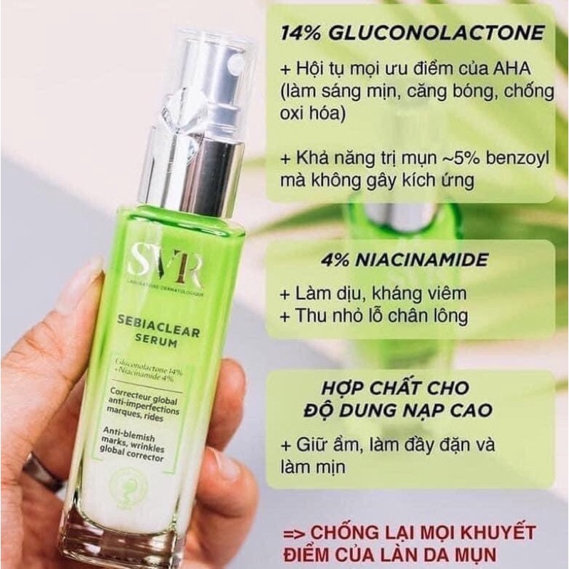 Serum SVR Sebiaclear Tinh Chất Dưỡng GIẢM MỤN MỜ THÂM  SVR 30ml_ Balan shop