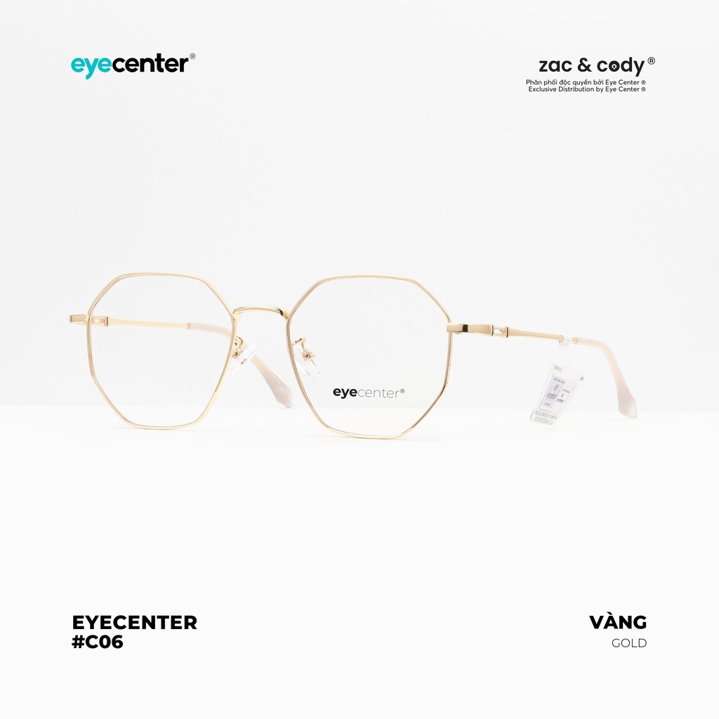 Gọng kính cận nam nữ chính hãng EYECENTER C06S kim loại chống gỉ nhập khẩu by Eye Center Vietnam