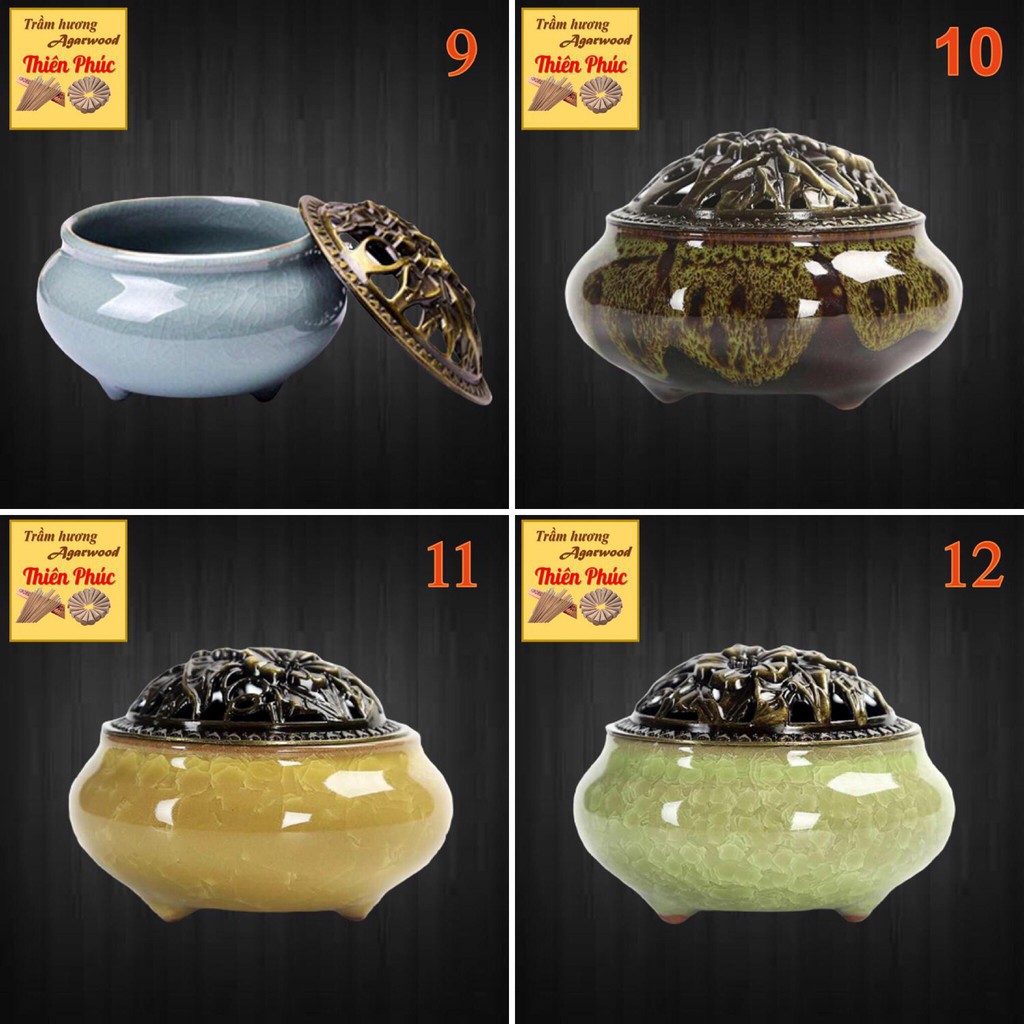 Lư xông trầm hương đỉnh đốt nhang gốm sứ shop Thiên Phúc Scent