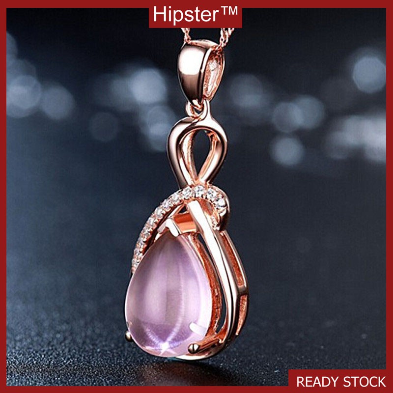 vòng cổ Hợp Kim Đính Đá Hồng Xinh Xắn