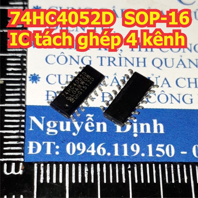 10 con 74HC4052D 74HC4052 HC4052 4052  SOP-16 IC tách ghép 4 kênh kde1297