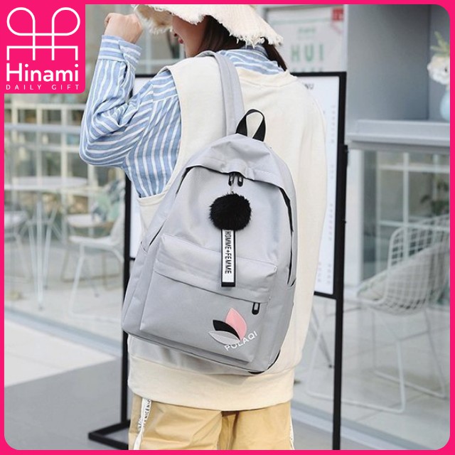 [New 2021] Cặp Túi Balo Nữ Đẹp Xinh Dễ Thương Cute Ulzzang Vải Canvas Đi Hoc Giá Rẻ Thời Trang Hàn Quốc Hinami