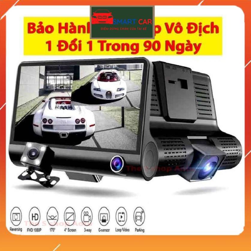 Camera Hành Trình Ô Tô 3 Mắt Camera, Màn Hình 4 Inh Full HD, Ghi Hình Đa Chiều, Có Chế Độ Ghi Đè Kèm Thẻ Nhớ 32G/64G | BigBuy360 - bigbuy360.vn