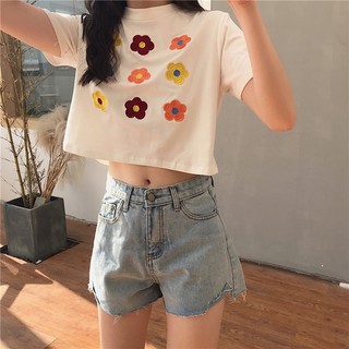 [SẴN] Áo croptop thun nữ tay ngắn Ulzzang Quảng Châu ATC29