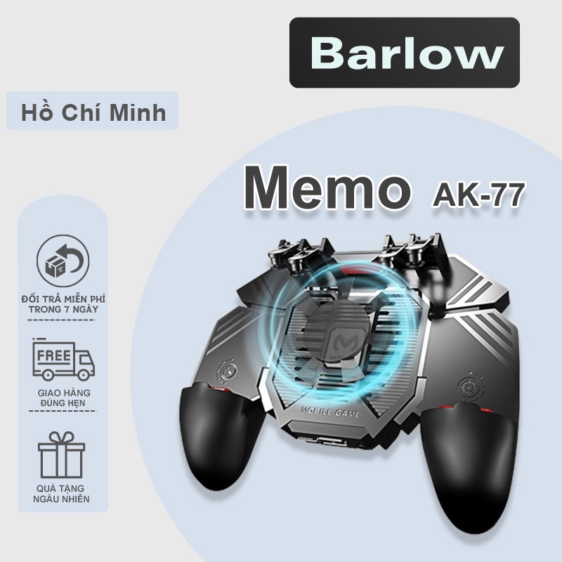 Tay Cầm Chơi Game Điện Thoại Memo AK77 Kèm Tản Nhiệt 6 Ngón Linh Hoạt Thuộc Dòng Tay Cầm Chơi Game 4.7 - 6.6 Inch