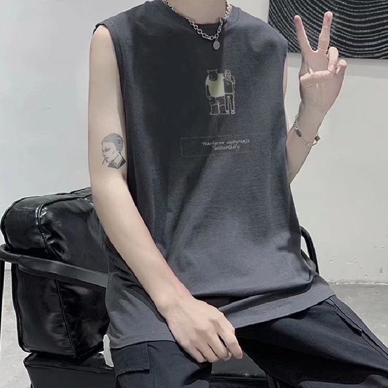 Áo Thun Nam Ba Lỗ Dáng Rộng In Hình anime Thời Trang Size M-5XL