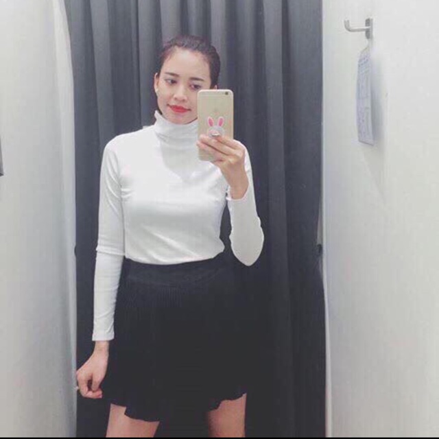 Áo len cổ lọ tăm 