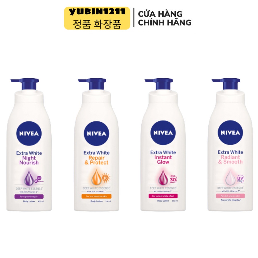 Sữa Dưỡng Thể Nivea Phục Hồi Dưỡng Trắng Da (350~400ml)